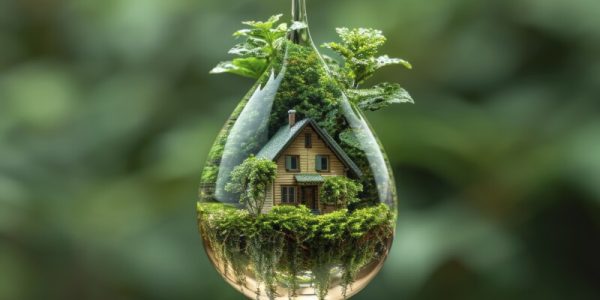 Verduurzaamwoning in een waterdruppel